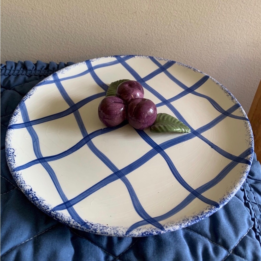 Vintage Cross-Hatch Fruit Plate